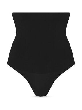 NWT Spanx OnCore High-Waisted Thong Very Black LARGE Style 10196R